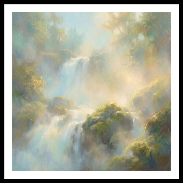 Misty Waterfall Serenity
