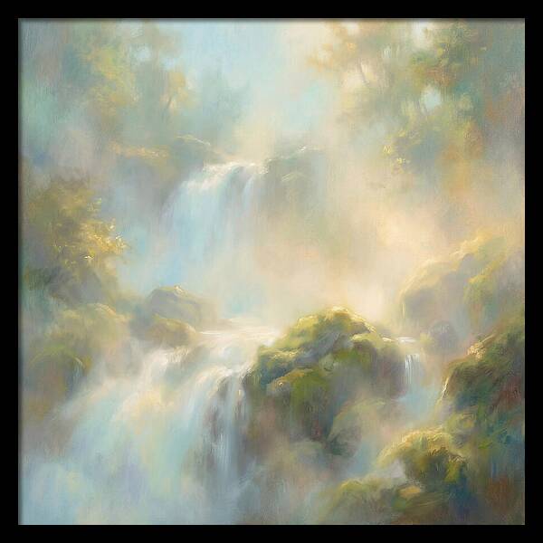 Misty Waterfall Serenity
