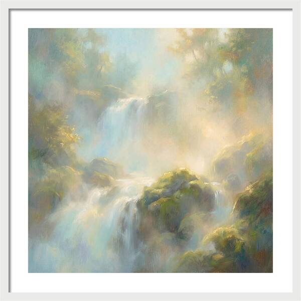 Misty Waterfall Serenity
