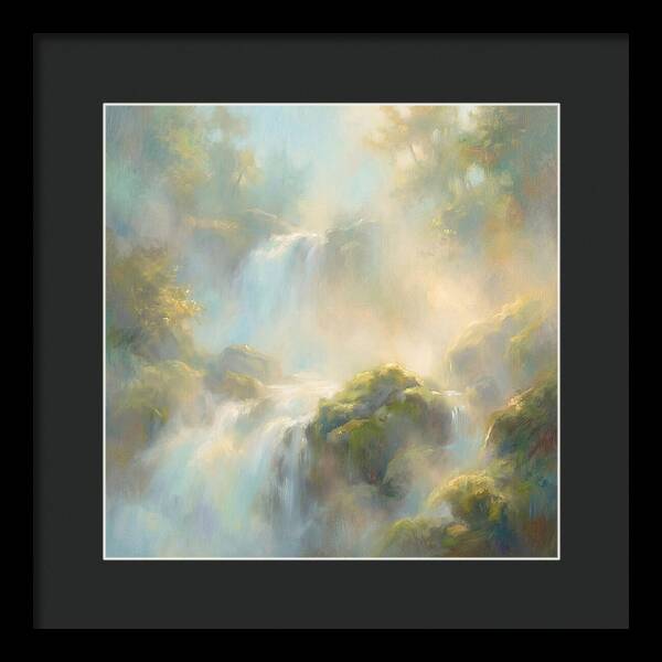 Misty Waterfall Serenity