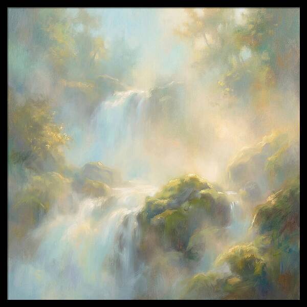 Misty Waterfall Serenity