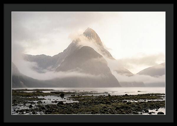 Mitre Peak Emerging From Mist