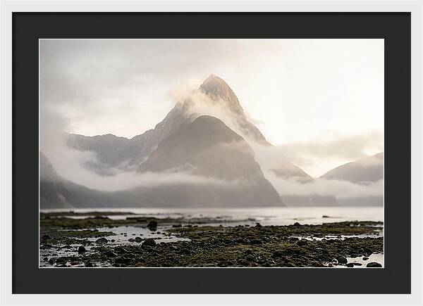 Mitre Peak Emerging From Mist