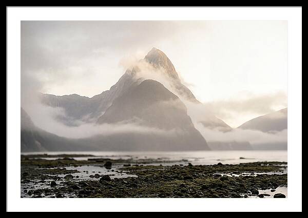 Mitre Peak Emerging From Mist
