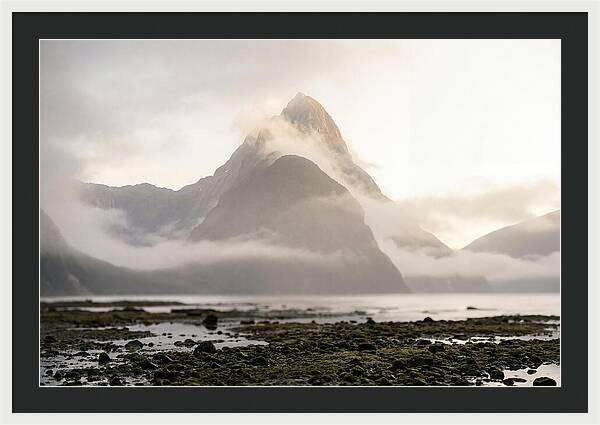 Mitre Peak Emerging From Mist