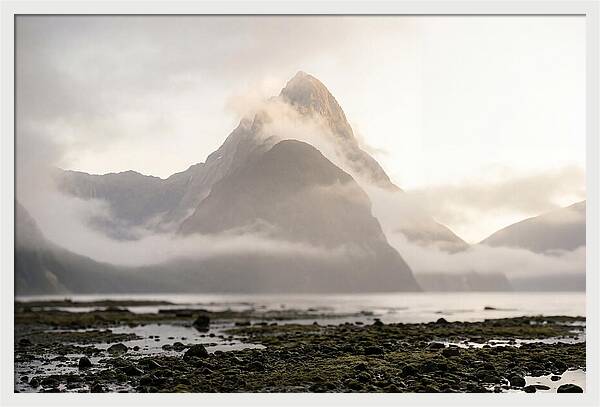 Mitre Peak Emerging From Mist