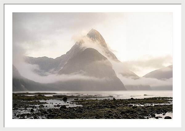 Mitre Peak Emerging From Mist
