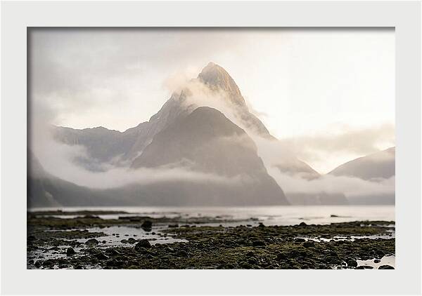 Mitre Peak Emerging From Mist