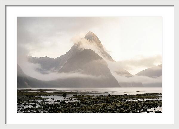 Mitre Peak Emerging From Mist