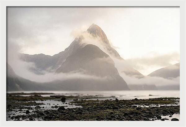 Mitre Peak Emerging From Mist
