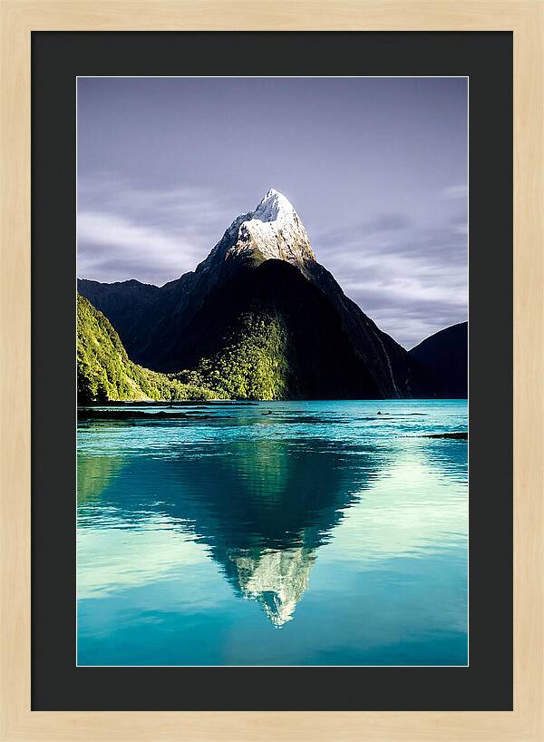 Mitre Peak Reflected In Milford Sound