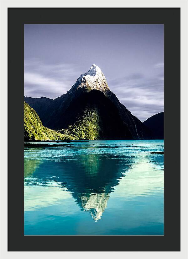 Mitre Peak Reflected In Milford Sound
