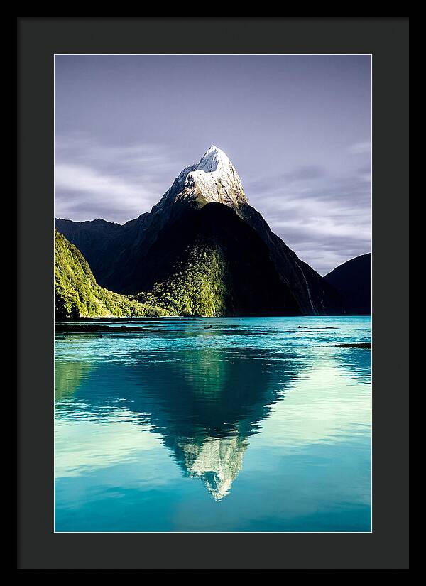 Mitre Peak Reflected In Milford Sound