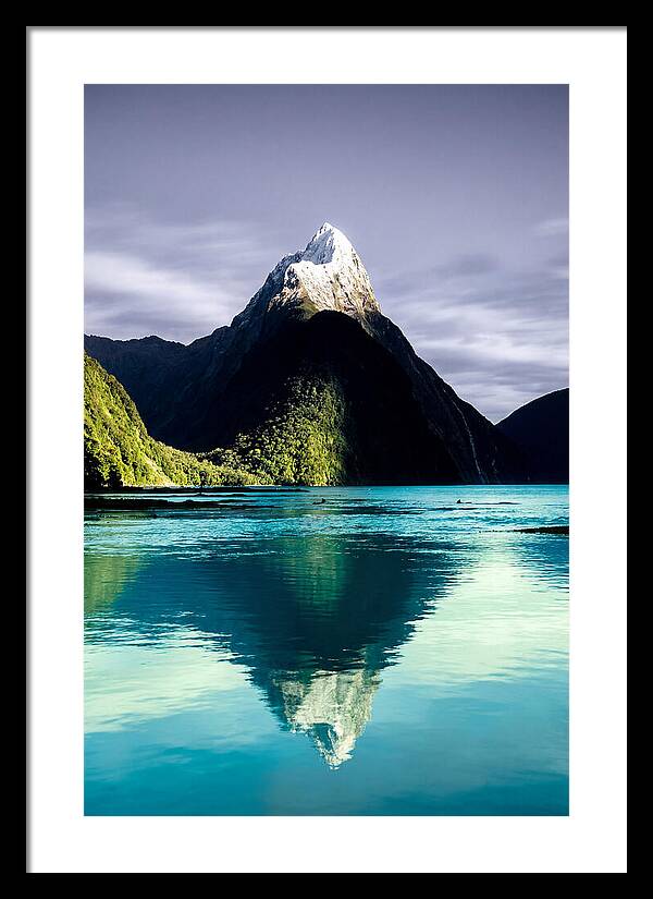 Mitre Peak Reflected In Milford Sound