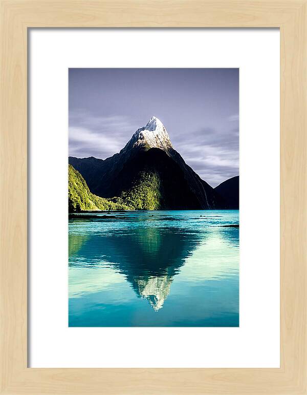 Mitre Peak Reflected In Milford Sound