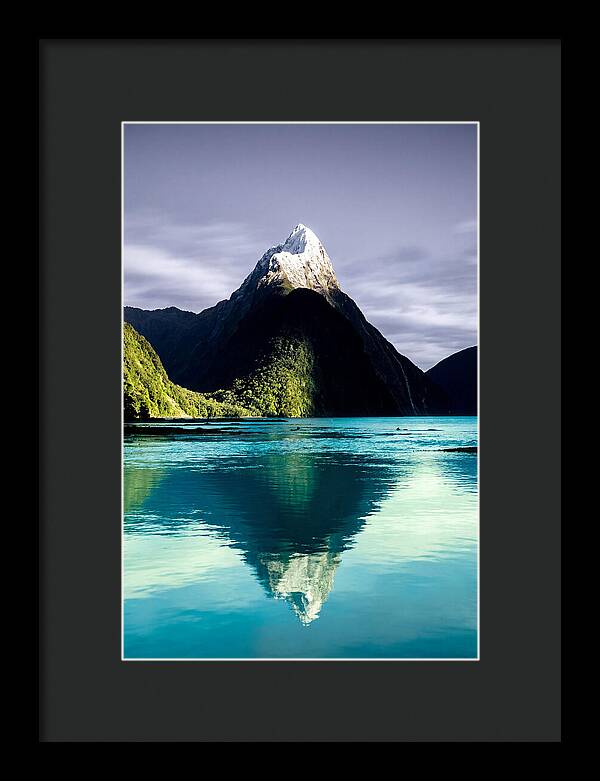 Mitre Peak Reflected In Milford Sound