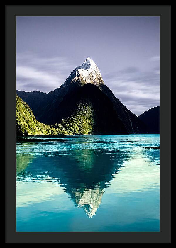 Mitre Peak Reflected In Milford Sound