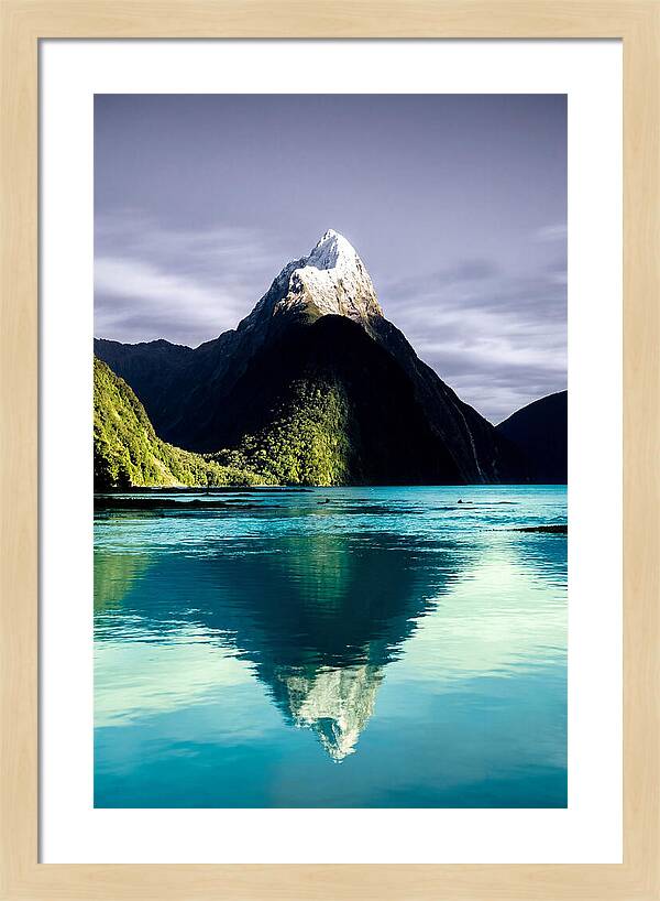 Mitre Peak Reflected In Milford Sound
