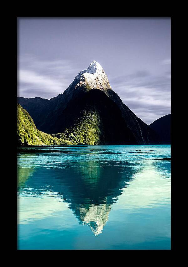 Mitre Peak Reflected In Milford Sound