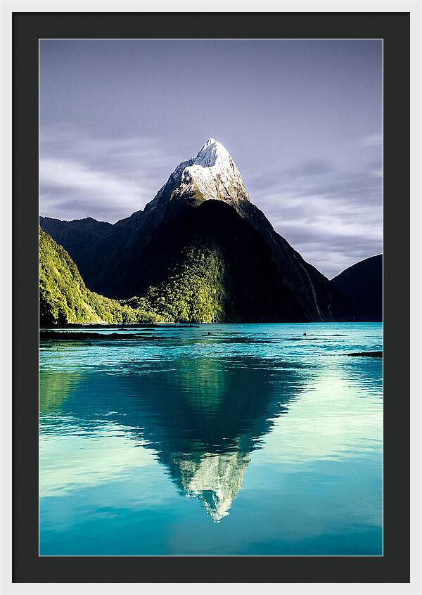 Mitre Peak Reflected In Milford Sound