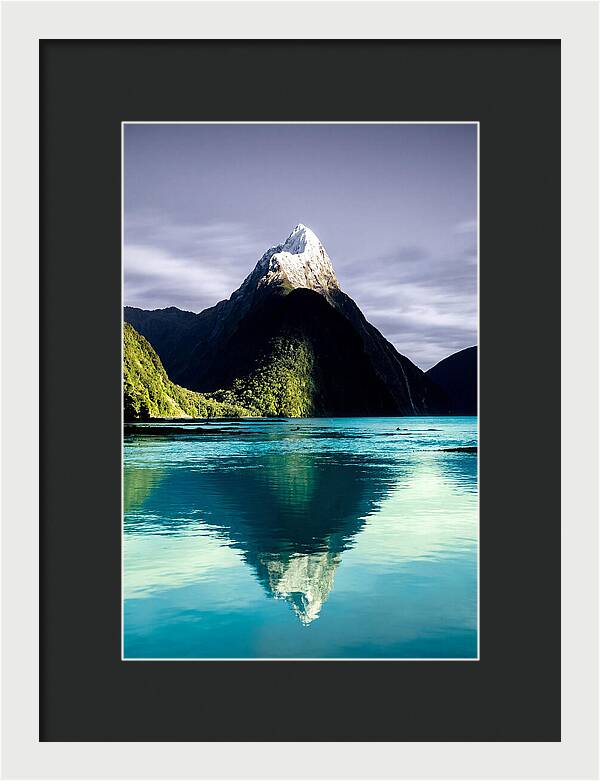 Mitre Peak Reflected In Milford Sound