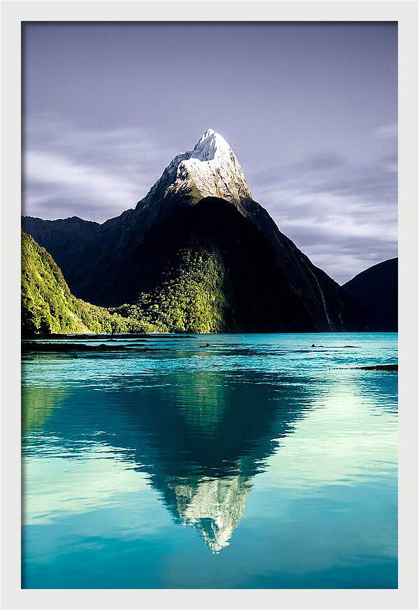 Mitre Peak Reflected In Milford Sound