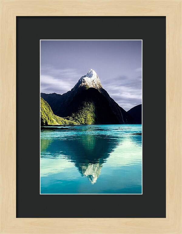 Mitre Peak Reflected In Milford Sound