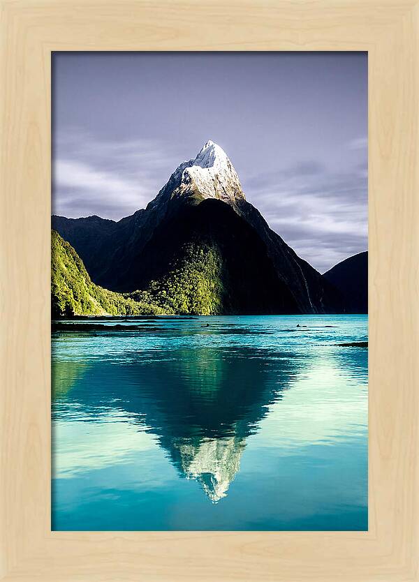 Mitre Peak Reflected In Milford Sound
