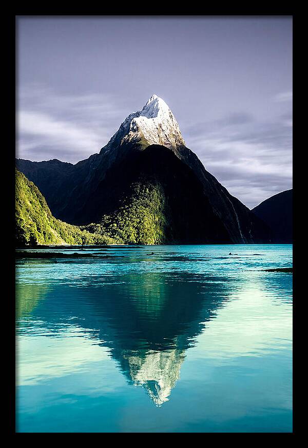 Mitre Peak Reflected In Milford Sound