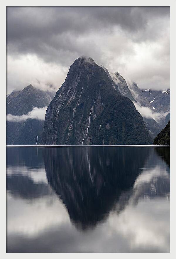 Mitre Peak Rising From Milford Sound