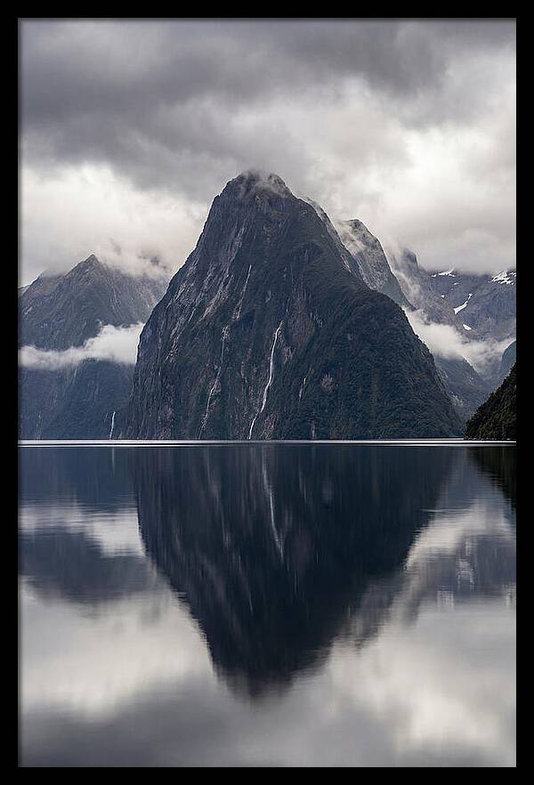 Mitre Peak Rising From Milford Sound