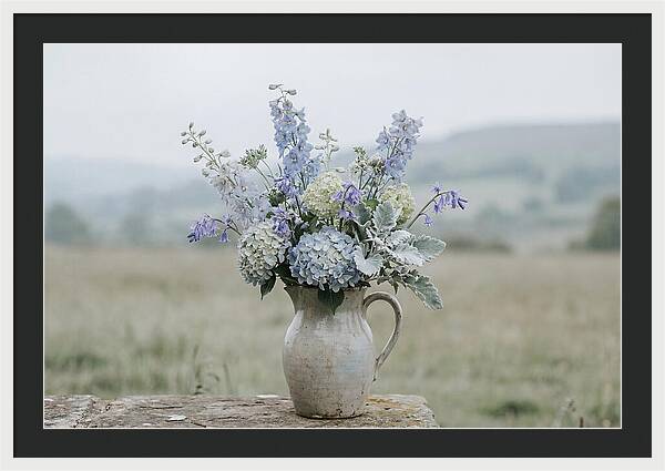 Mixed Garden Flowers In Antique Ceramic