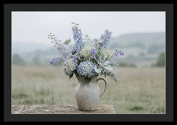 Mixed Garden Flowers In Antique Ceramic