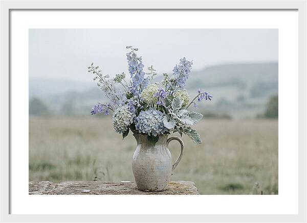 Mixed Garden Flowers In Antique Ceramic