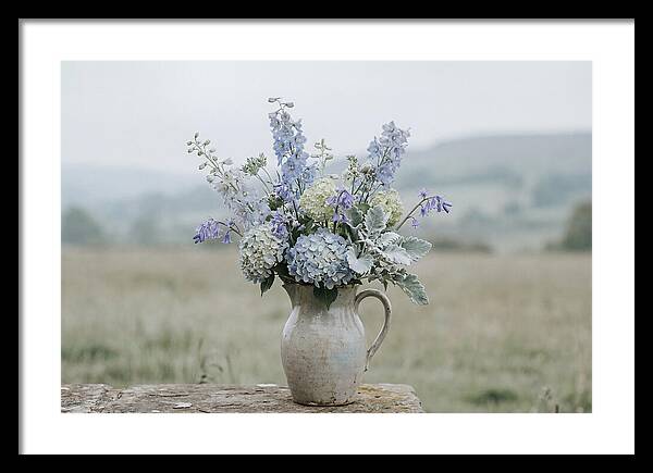 Mixed Garden Flowers In Antique Ceramic