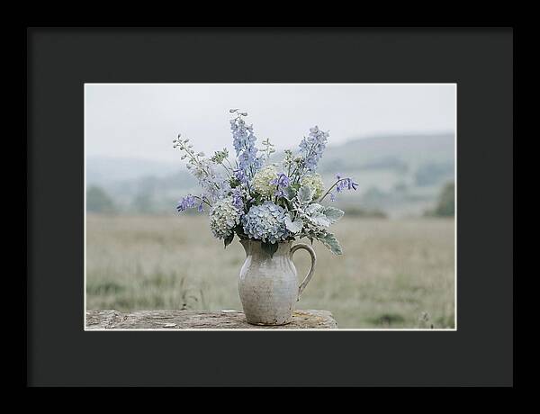 Mixed Garden Flowers In Antique Ceramic