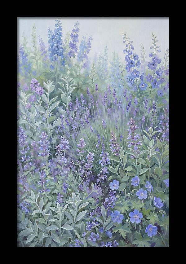 Mixed Perennial Border In Full Bloom