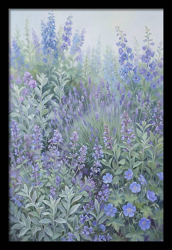Mixed Perennial Border In Full Bloom