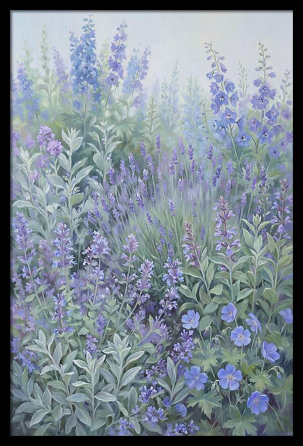 Mixed Perennial Border In Full Bloom