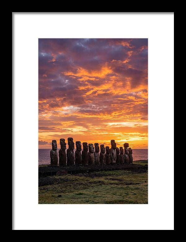 Moai Statues At Ahu Tongariki