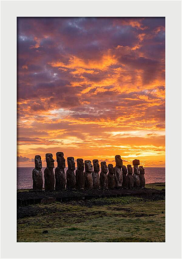 Moai Statues At Ahu Tongariki