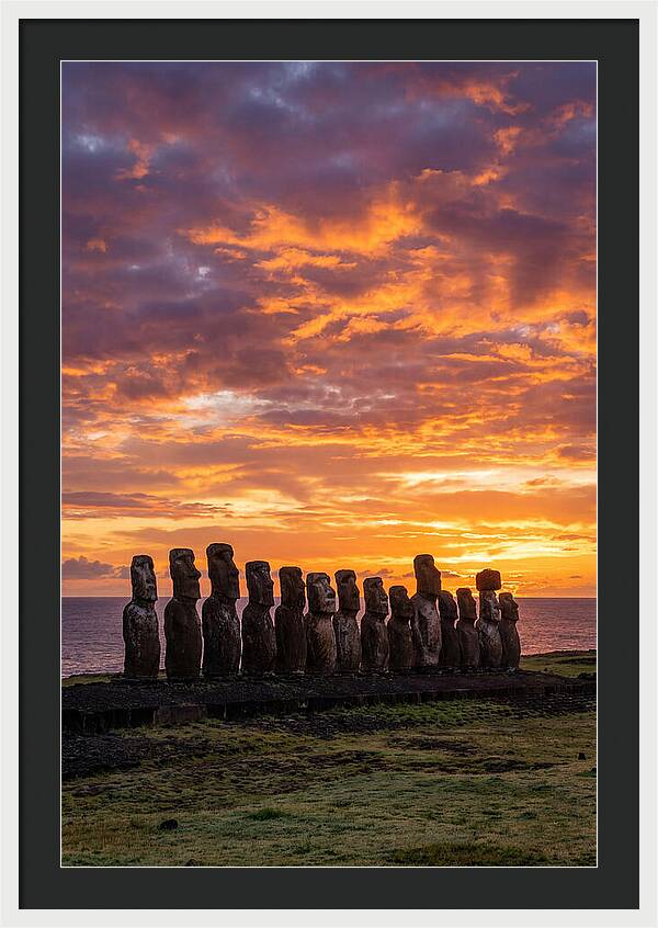 Moai Statues At Ahu Tongariki