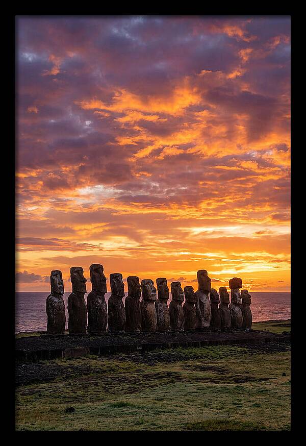 Moai Statues At Ahu Tongariki