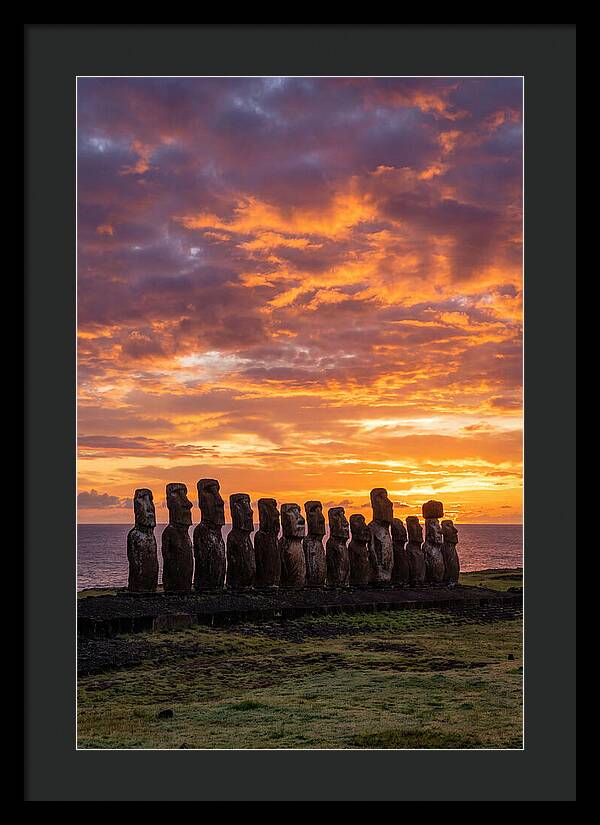 Moai Statues At Ahu Tongariki