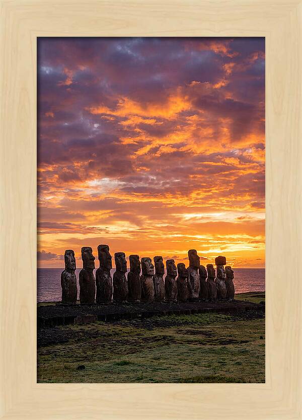 Moai Statues At Ahu Tongariki