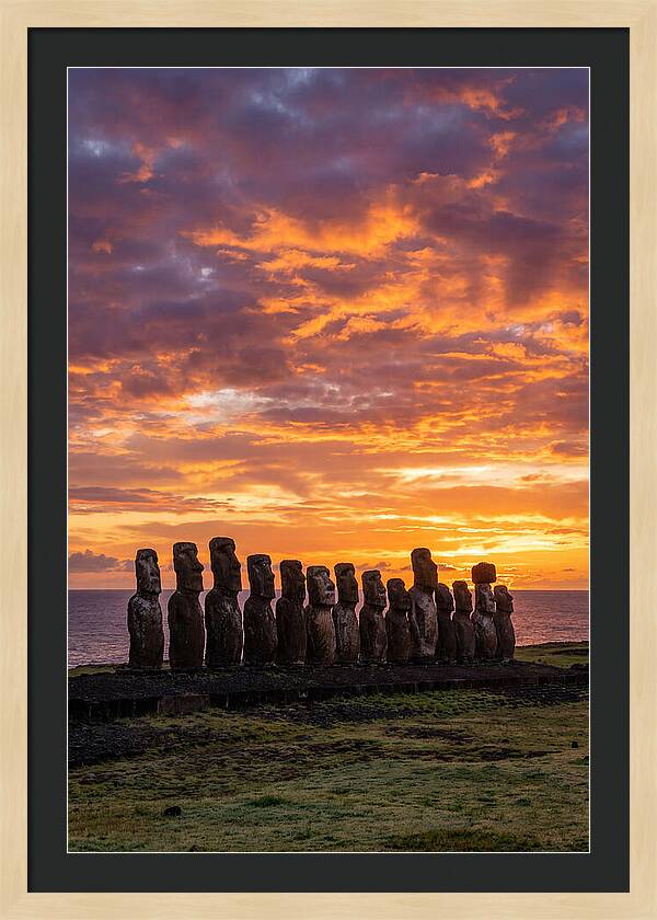 Moai Statues At Ahu Tongariki