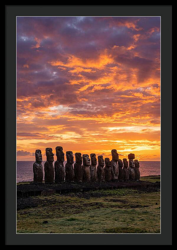 Moai Statues At Ahu Tongariki