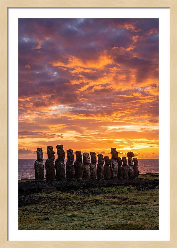 Moai Statues At Ahu Tongariki
