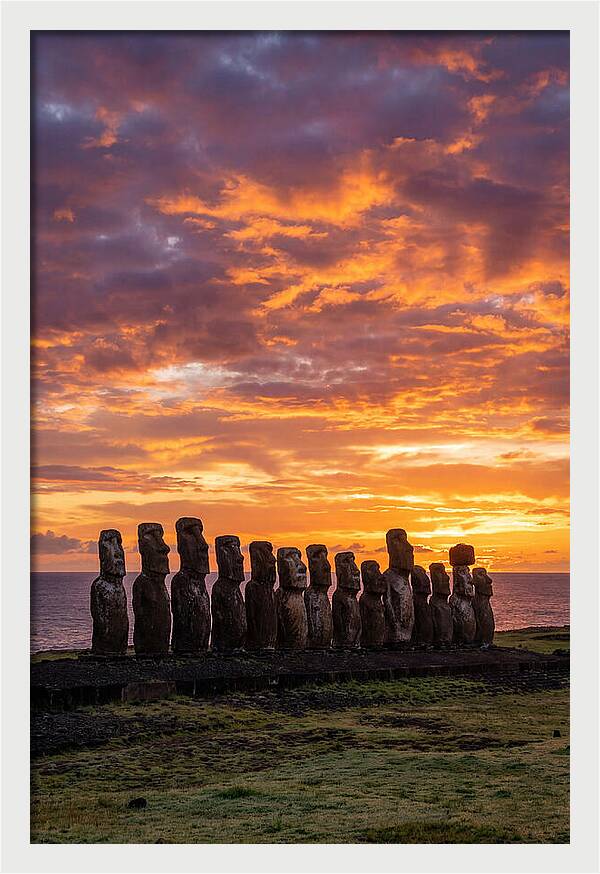 Moai Statues At Ahu Tongariki