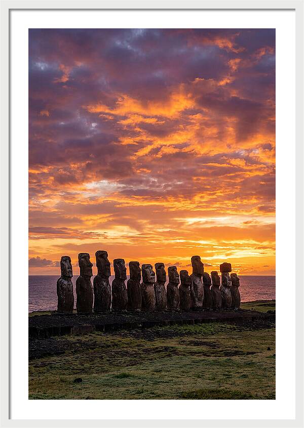 Moai Statues At Ahu Tongariki